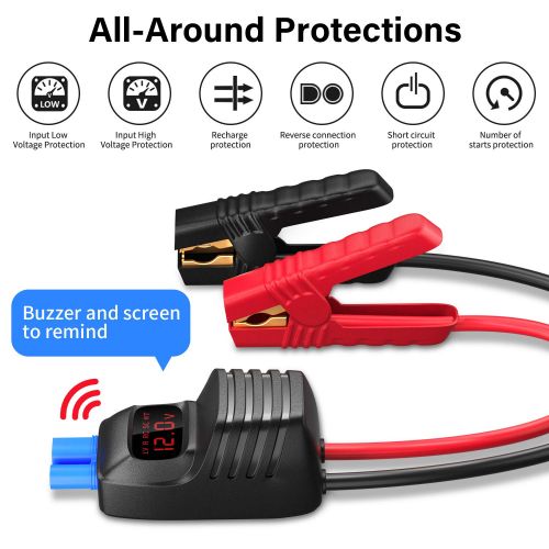  Imazing Portable Car Jump Starter - 2500A Peak 20000mAH (Up to 8L Gas or 8L Diesel Engine) 12V Auto Battery Booster Portable Power Pack with LCD Display Jumper Cables, QC 3.0 and L