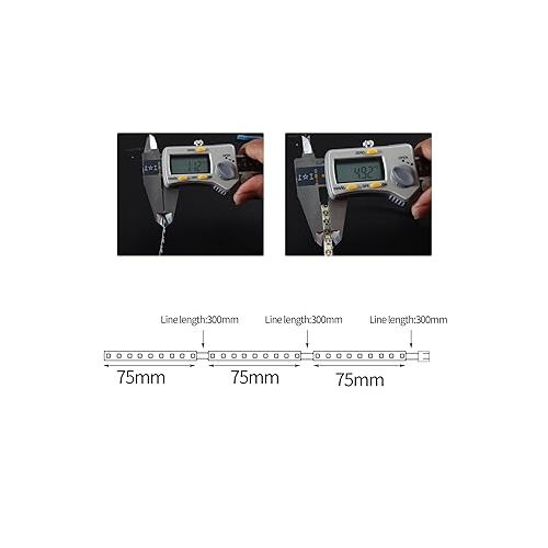  3D Printer Accessories - 5V 12W LED Light for Bambulab P1P P1S: Wire and Light Length 110cm/43in - Light Length 7.5cm/2.95in - Three Sections of The Strip - Each 30cm/11.8in Apart Bczamd