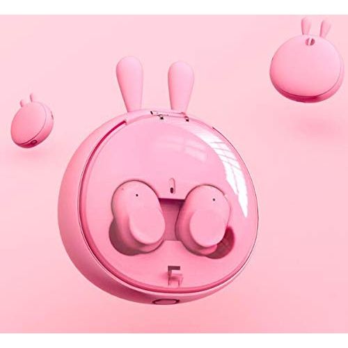  Imerlin Kawaii Pink True Wireless Earbuds Earpiece Mini Twins Headset Stereo Bluetooth Earphone Wireless Headphones with 41000mAh Box