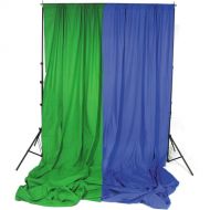 Impact Background System Kit with 10x24' Chroma Green and Blue Muslins