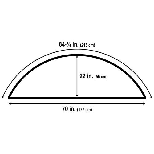  Impact 7' Parabolic Umbrella (White Translucent)