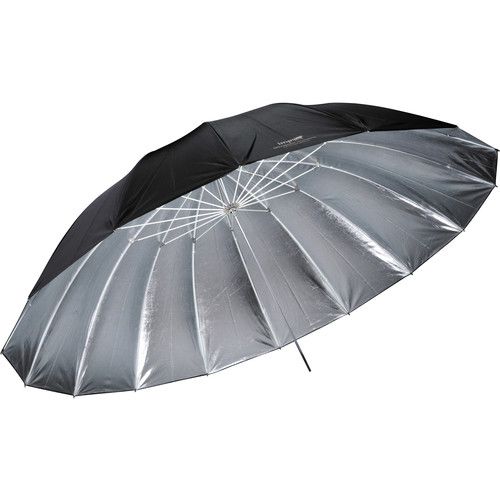  Impact 7' Parabolic Umbrella (Silver) With Light Stand Kit