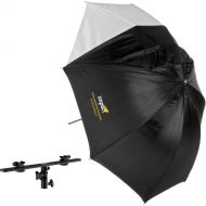 Impact Adjustable Twin Shoe Umbrella Bracket with Convertible Umbrella (32