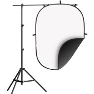 Impact 5x7' Collapsible Background Kit (Black/White)