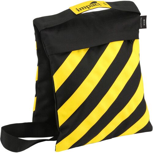  Impact Filled Saddle Sandbag (25 lb, Caution Striped, Set of 2)