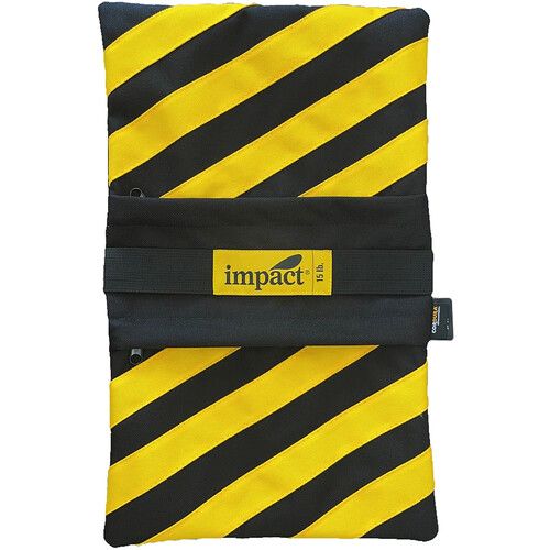  Impact Filled Saddle Sandbag (15 lb, Caution Striped)