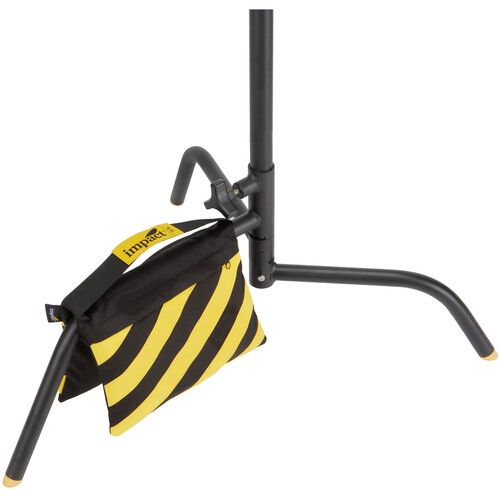  Impact Filled Saddle Sandbag (20 lb, Caution Striped)