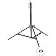 Impact Link Interlocking Air-Cushioned Light Stand (7.9', 3-Pack)