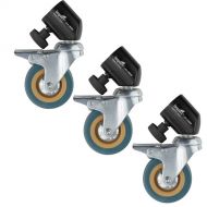 Impact Locking 3-Caster Set for 25mm Legs