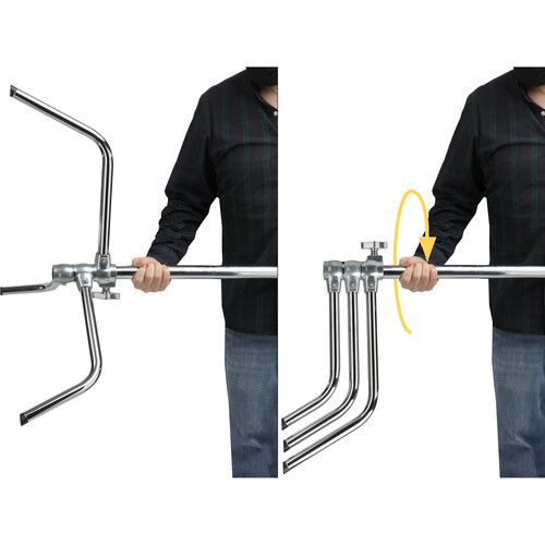  Impact C-Stand with Quick Release Sliding Leg (Chrome)