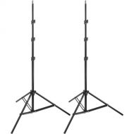 Impact Air-Cushioned Light Stand (Black, 8', Pair)