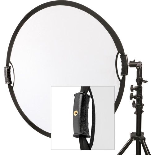  Impact Circular Collapsible Reflector with Handles (Silver/White, 32