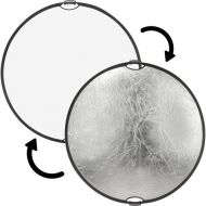 Impact Circular Collapsible Reflector with Handles (Silver/White, 42