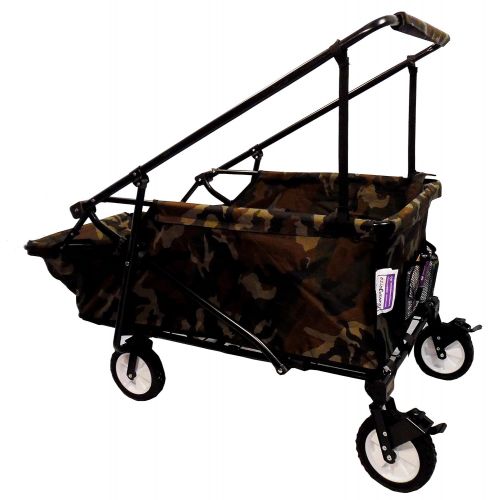  Impact Canopy Folding Utility Wagon, Collapsible, All Terrain Beach Wagon, Momentum, Red