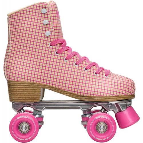  Impala Unisexs Quad Skate-IMPROLLER1, Pink Tartan, 8