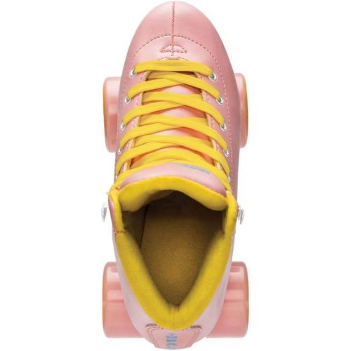  [아마존베스트]Impala Rollerskates Womens Lace-Up Rollerskates, Pink/Yellow (PNK/YLLW), 9
