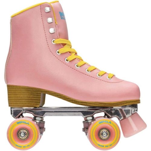  [아마존베스트]Impala Rollerskates Womens Lace-Up Rollerskates, Pink/Yellow (PNK/YLLW), 9