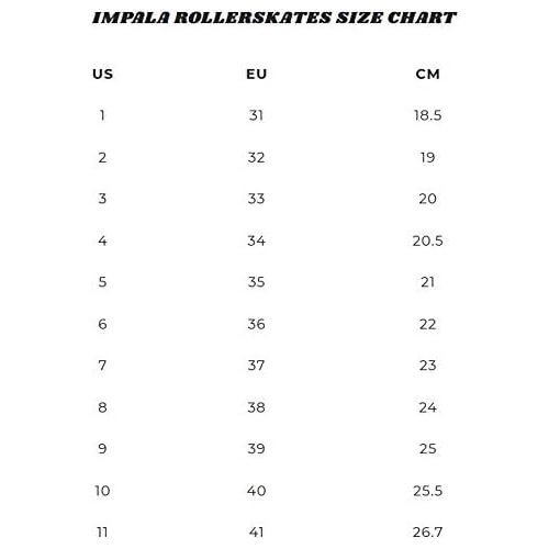  Impala Rollerskates Impala Quad Skate (Big Kid/Adult) Black 9 (US Mens 7, Womens 9) M