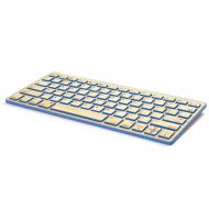 Impecca Bamboo Bluetooth Compact Wireless Keyboard (Blue Satin)