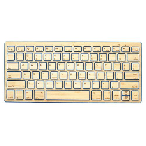  Impecca Bamboo Bluetooth Compact Wireless Keyboard (Blue Satin)