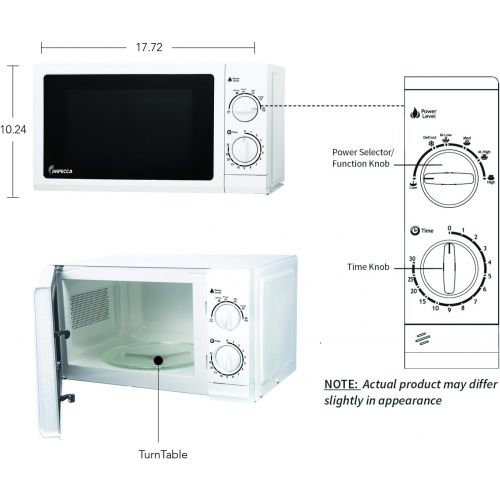  [아마존베스트]Impecca CM0674 700-Watts Countertop Microwave Oven, 120V 0.6 Cubic Feet, White