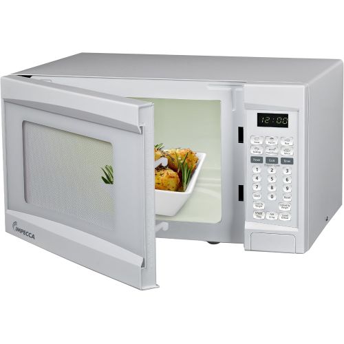  Impecca CM0774 LED Digital Countertop Microwave Oven with 10 Power Levels and Digital Display, 0.7 Cubic Feet, White