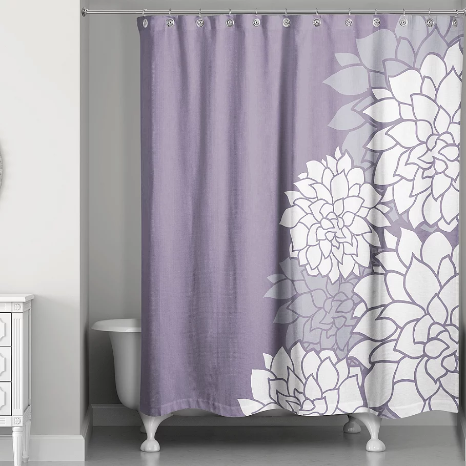 Imperial Efflorescence Shower Curtain in Purple