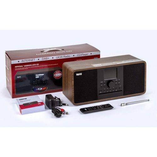  [아마존베스트]-Service-Informationen IMPERIAL DABMAN i205 CD Internet Radio/DAB+ (Stereo Sound, FM, CD Player, WLAN, LAN, Bluetooth, Streaming Services (Spotify, Napster and Much More) Including Power Supply) Brown