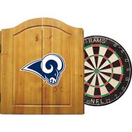 Imperial Officially Licensed NFL Merchandise: Dart Cabinet Set with Steel Tip Bristle Dartboard and Darts, Los Angeles Rams