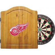Imperial Officially Licensed NHL Dart Cabinet Set with Steel Tip Bristle Dartboard and Darts.
