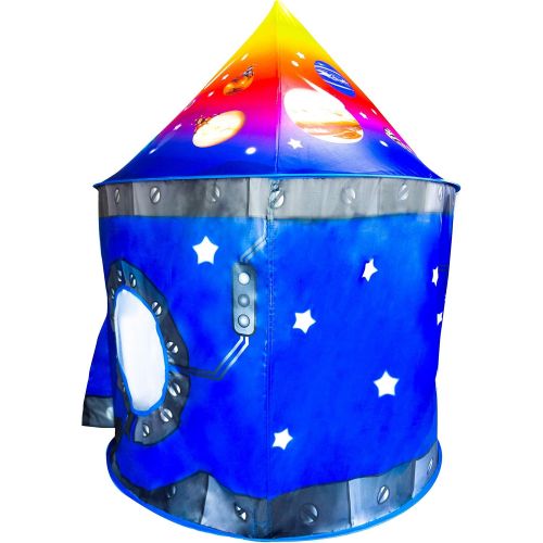  [아마존베스트]Rocket Ship Play Tent Playhouse | Unique Space and Planet Design for Indoor and Outdoor Fun, Imaginative Games & Gift | Foldable Playhouse Toy + Carry Bag for Boys & Girls | by Ima