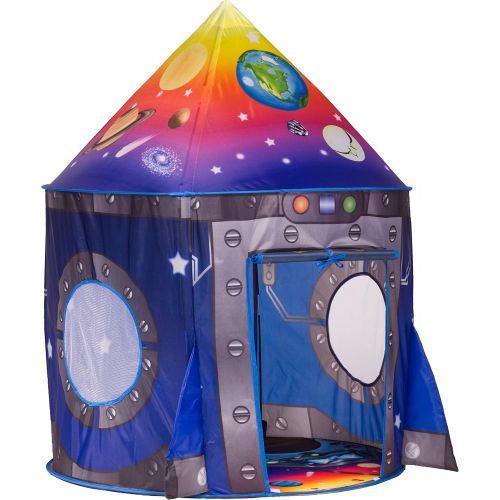  [아마존베스트]Rocket Ship Play Tent Playhouse | Unique Space and Planet Design for Indoor and Outdoor Fun, Imaginative Games & Gift | Foldable Playhouse Toy + Carry Bag for Boys & Girls | by Ima