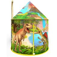 ImpiriLux Dinosaur Play Tent | Realistic Dinosaur Design Kids Pop Up Play Tent for Indoor and Outdoor Fun, Imaginative Games, Toys & Gift | Foldable Playhouse + Storage Bag for Boys & Girls