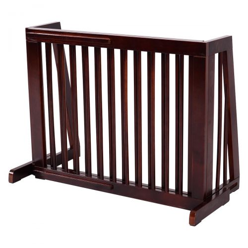  Imported Folding Adjustable Free Standing 3 Panel Wood Pet Dog Slide Gate Safety Fence