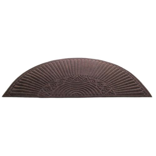  Imports Decor Synthetic Half Round Door Mat, 24 x 36, Brown