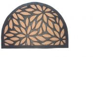 Imports Decor Synthetic Half Round Petal Door Mat, 16 x 24, Brown