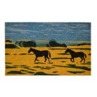 Imports Decor Vinyl Back Coir Doormat, Horse Silhouette, 18-Inch by 30-Inch