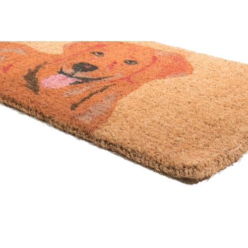  Imports Decor Golden Retriever Printed Coir Doormat, 30 by 18 by 1-Inch