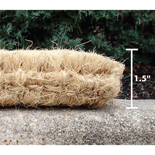  Imports Unlimited Bonjour Hand Made Extra Thick Coconut Fiber Doormat, 18 x 30