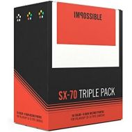 Impossible 4597?Type SX70?Triple Pack with 2x Color and 1x B & W Film) for Polaroid Camera White