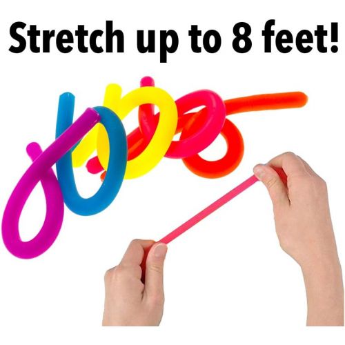  [아마존베스트]Impresa Products 5-Pack of Stretchy String Fidget / Sensory Toys (BPA/Phthalate/Latex-Free) - Stretches from 10 Inches to 8 Feet!