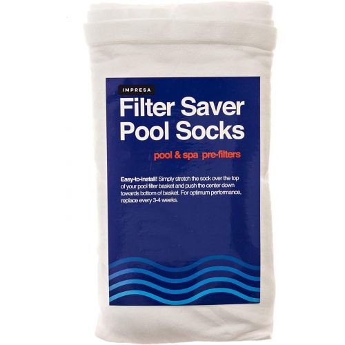  Impresa Products 20-Pack of Pool Skimmer Socks - Excellent Savers for Pool Filters, Baskets, and Skimmers - The Ideal Sock/Net/Saver to Protect Your Inground or Above Ground Pool