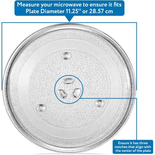  Impresa Products 11.25 GE and Samsung -Compatible Microwave Glass Plate / Microwave Glass Turntable Plate Replacement - 11 1/4 Plate, Equivalent to G.E. WB49X10097