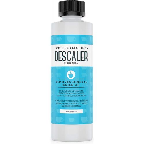  Impresa Products Keurig Descaler (2 Uses Per Bottle) - Made in the USA - Universal Descaling Solution for Keurig, Nespresso, Delonghi and All Single Use Coffee and Espresso Machines