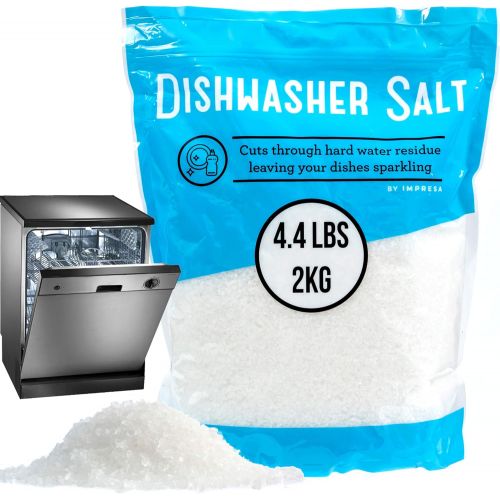 Impresa Products 4.4 LB Dishwasher Salt/Water Softener Salt - Compatible with Bosch, Miele, Whirlpool, Thermador and More (2 KG)