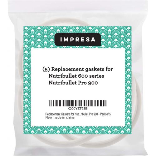  Impresa Products Gaskets for Nutribullet 600 and Pro - Pack of 5 Replacements