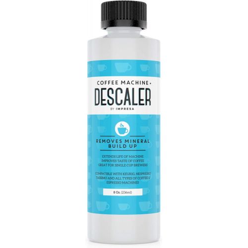  Impresa Products Keurig Descaler (2 Uses Per Bottle) - Made in the USA - Universal Descaling Solution for Keurig, Nespresso, Delonghi and All Single Use Coffee and Espresso Machines