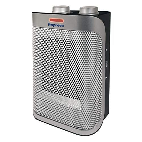  Impress Space Heater with a Ceramic Element Fan 750w and 1500w Settings Adjustable Thermostat Safety Switch Modern Look More