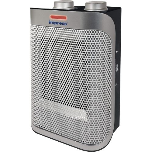  Impress Space Heater with a Ceramic Element Fan 750w and 1500w Settings Adjustable Thermostat Safety Switch Modern Look More