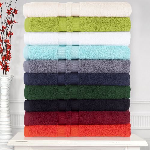  Superior Ultra Soft 100% Cotton 6-Piece Towel Set - (2 face+2 hand+2 bath)